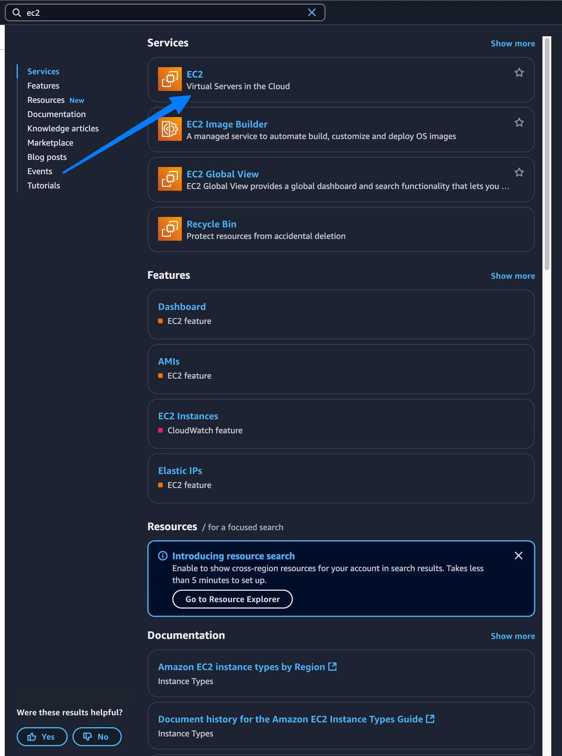Search EC2